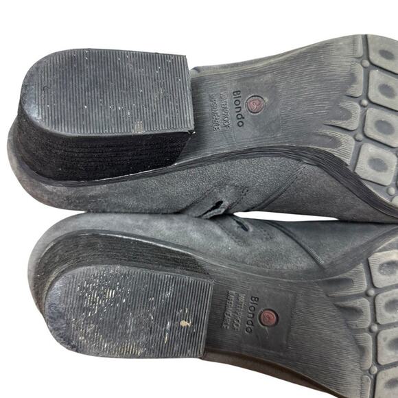 Blondo Villa Gray Suede Leather Ankle Boots Booties Shoes Waterproof sz 12 W - Picture 14 of 16